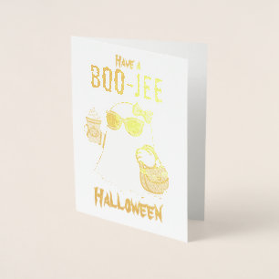 Habt ein Boo-jee Halloween-Gespenst Folienkarte