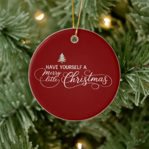 Habt ein frohes Weihnachten Gemütlicher Winter Keramik Ornament