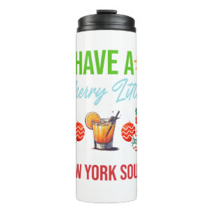 Habt ein fröhliches kleines New York Sour Weihnach Thermosbecher