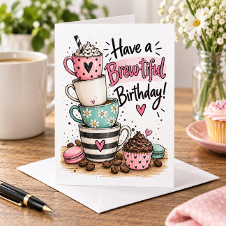 Habt einen Kaffee-wundervollen Geburtstag Karte