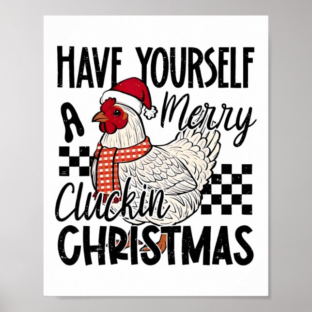 Habt euch ein fröhliches gluckendes Weihnachtsküke Poster (Vorne)