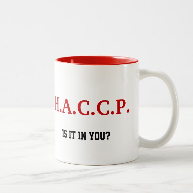 HACCP TASSEN-ROT ZWEIFARBIGE TASSE (Rechts)