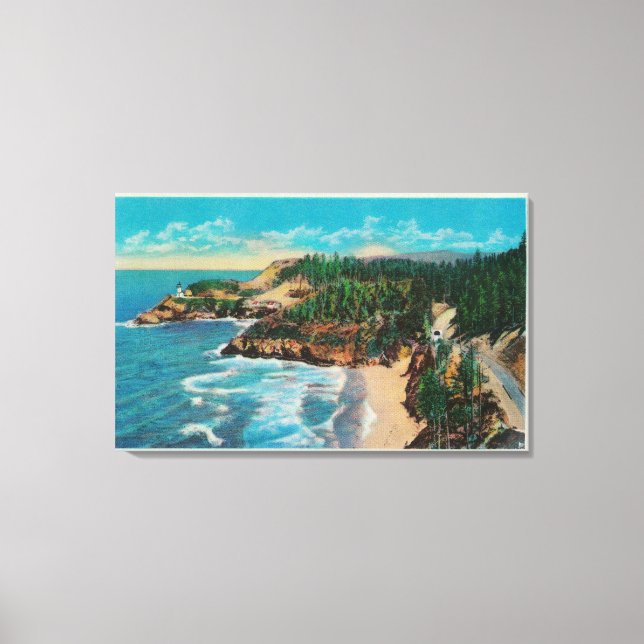 Hacenta Head Lighthouse und Cape PerpetuaCoast Leinwanddruck (Vorderseite)