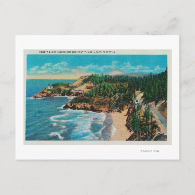 Hacenta Head Lighthouse und Cape PerpetuaCoast Postkarte (Vorderseite)