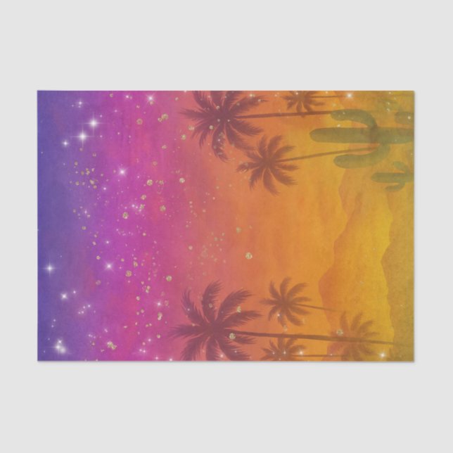 Hacienda Sunset Vibranful Colorful Fiesta Seidenpapier (Vorderseite)