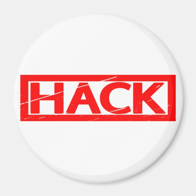 Hack-Briefmarke Magnet (Vorne)