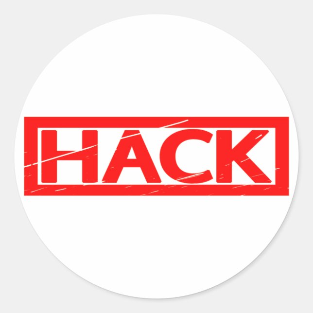 Hack-Briefmarke Runder Aufkleber (Vorderseite)