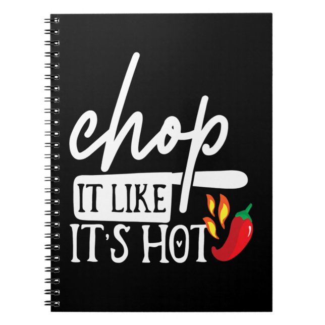 Hack es wie scharfe Paprika Lustige Chef-Geschenke Notizblock (Vorderseite)
