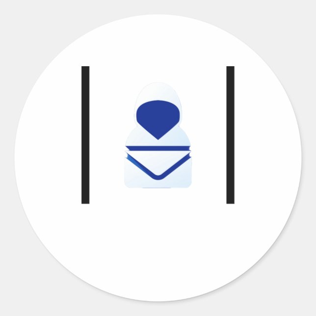 Hack Karo Hoodie Runder Aufkleber (Vorderseite)