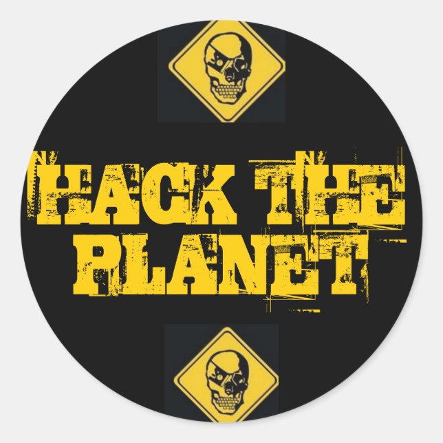 Hack the Planet Stickers (Vorderseite)