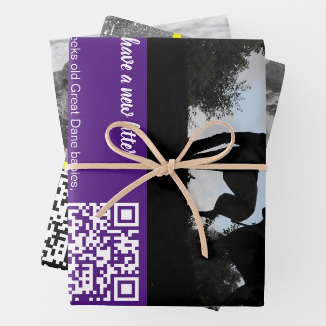 Hack the wrapper: Welpe verkauft Werbeaktion Geschenkpapier Set (Beispiel)