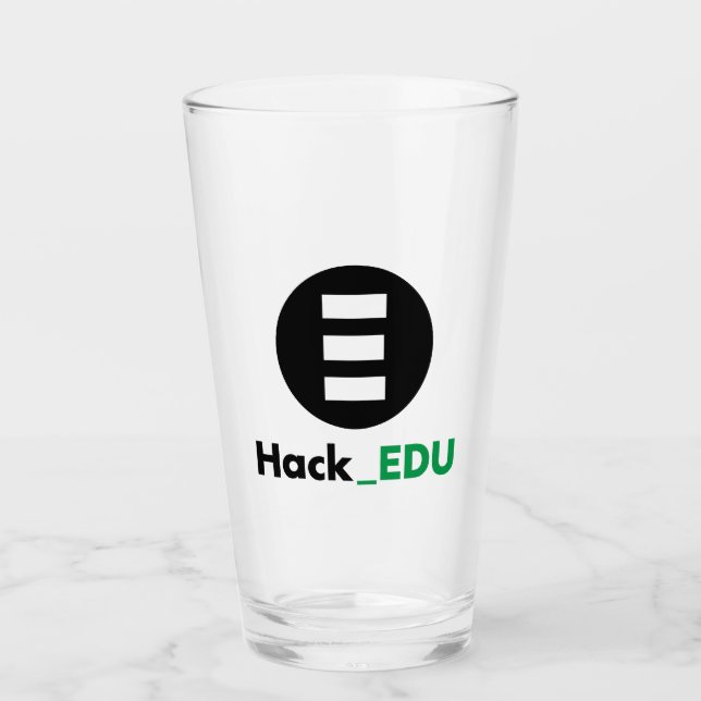 HackEDU Glas Cup (Vorderseite)