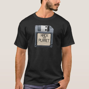 Hacken Sie die Diskette Planet T-Shirt