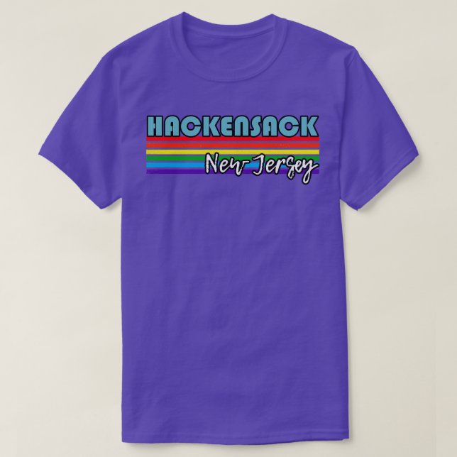 Hackensack New Jersey Pride Hackensack LGBT Gesche T-Shirt (Design vorne)