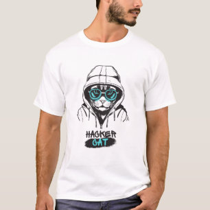 Hacker Cat T - Shirt