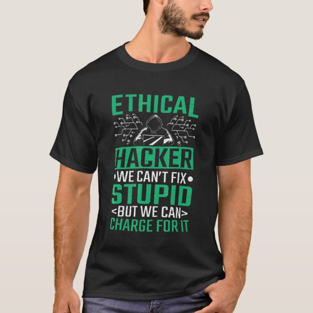 Hacker Computer Code Ethical Hacker Cybersecurity T-Shirt (Vorderseite)