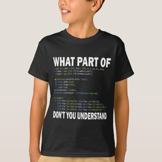 Hacker Computer Programmer Apparel Coding What Par T-Shirt (Vorderseite)