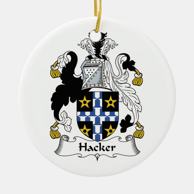Hacker-Familienwappen Keramikornament (Vorne)