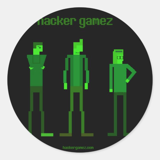 Hacker Gamez Logo-Sticker Runder Aufkleber (Vorderseite)