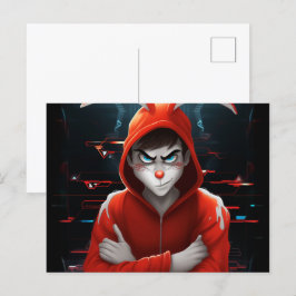 Hacker Kaninchen Postkarte