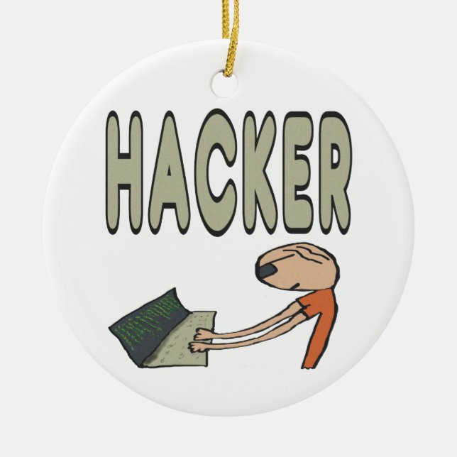 Hacker Keramik Ornament (Vorne)