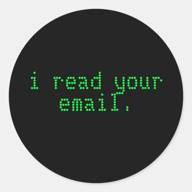 Hacker-Laptop-Aufkleber - E-Mail Runder Aufkleber (Vorderseite)