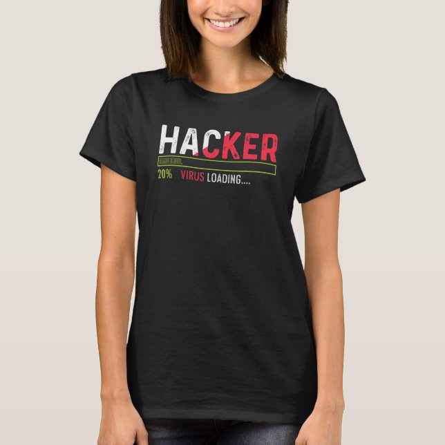 Hacker-Nerd oder Geek T-Shirt (Vorderseite)