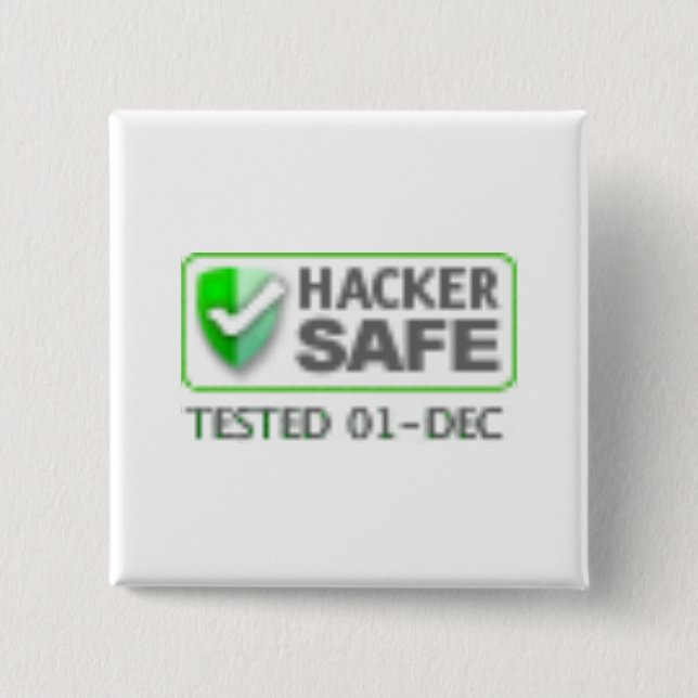 Hacker-Safe Button (Vorderseite)