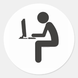 Hacker-T Runder Aufkleber