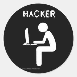 Hackerfarbe Runder Aufkleber