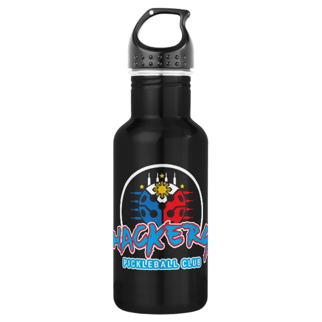 HACKERS Pickleball Club Wasserflasche (Vorderseite)