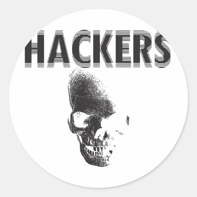 Hackers Runder Aufkleber (Vorderseite)