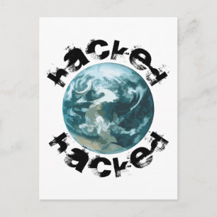 Hacket Planet Erde Postkarte