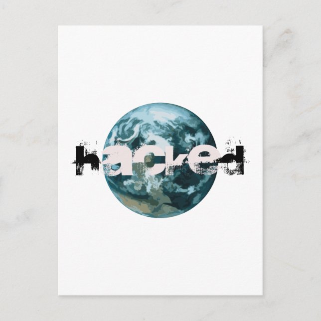 Hacket Planet Erde Postkarte (Vorderseite)