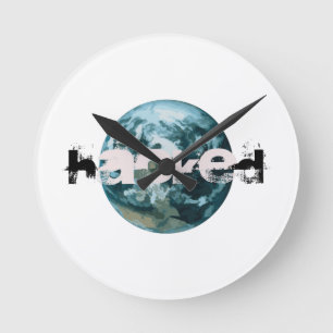 Hacket Planet Erde Runde Wanduhr