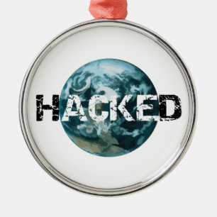 Hacket Planet Erde Silbernes Ornament