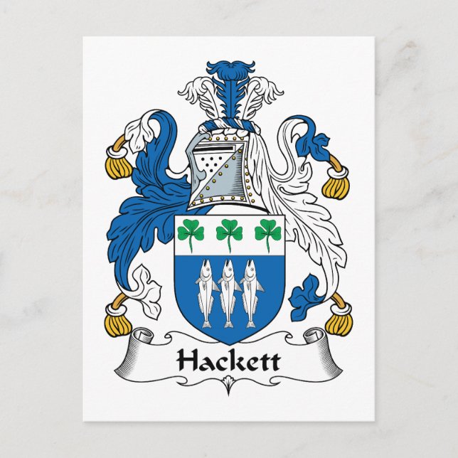 Hackett Familienwappen Postkarte (Vorderseite)