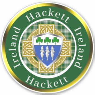 Hackett Shield & Celtic Cross Personalisiert Aufkleber