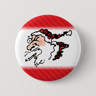 Hackin Santa Funny Cartoon Button