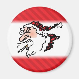 Hackin Santa Funny Cartoon Magnet