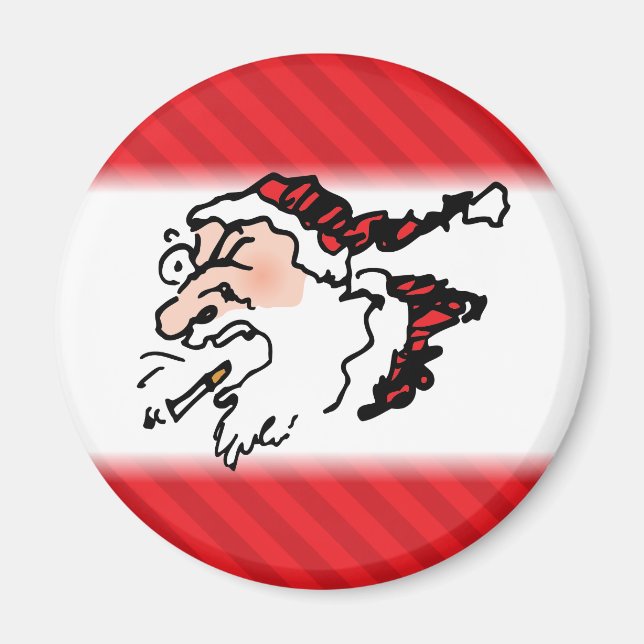 Hackin Santa Funny Cartoon Magnet (Vorne)