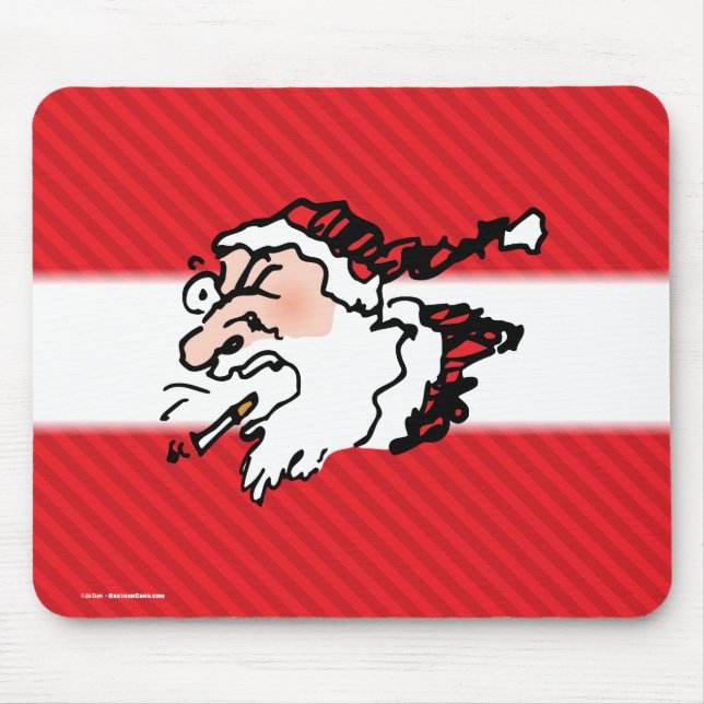 Hackin Santa Funny Cartoon Mousepad (Vorne)