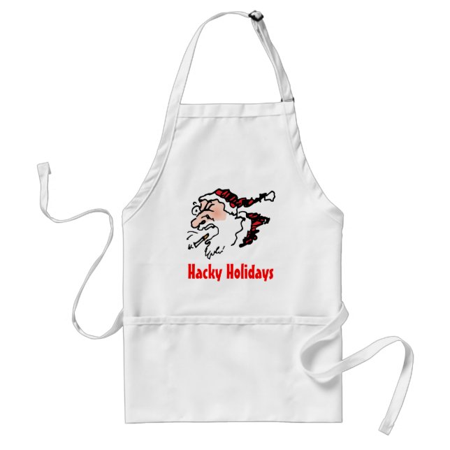 Hackin Santa Funny Cartoon Schürze (Vorne)