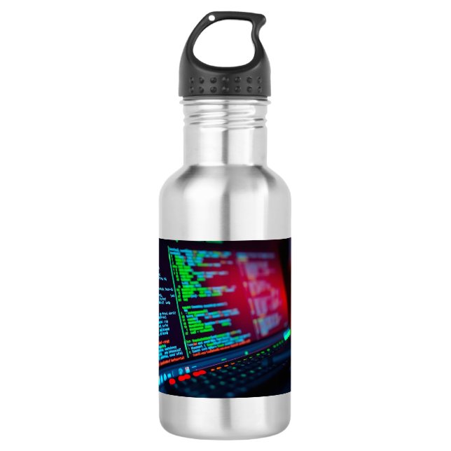 Hacking Edelstahlflasche (Vorderseite)