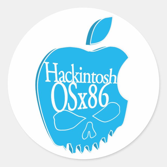 Hackintosh OSx86 Logo 3D-Aufkleber Runder Aufkleber (Vorderseite)