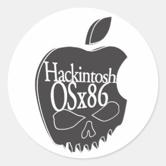 Hackintosh OSx86 Logo 3D-Aufkleber Runder Aufkleber