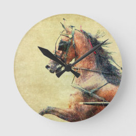 Hackney Pony Runde Wanduhr