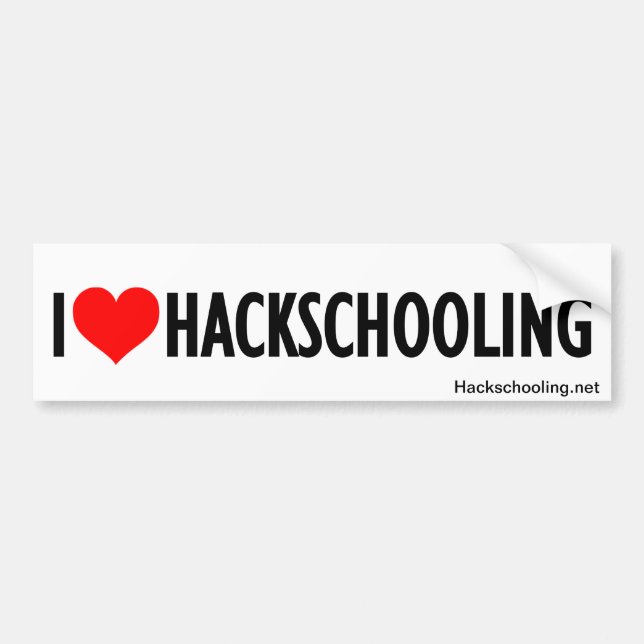 Hackschooling Autoaufkleber (Vorne)