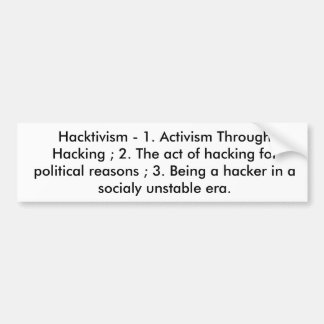 Hacktivism Aufkleber Autoaufkleber