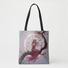 Hada mágica entre flores de cerezo – Ilustración d